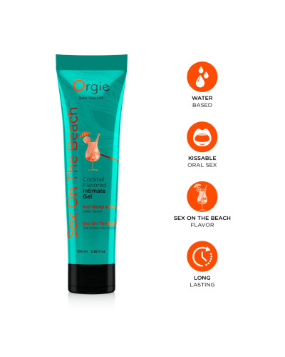 Лубрикант на водній основі Orgie - Lube Tube Sex On The Beach (100 мл) - Фото №3