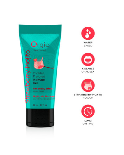 Лубрикант на водній основі Orgie - Lube Tube Strawberry Mojito (50 мл) - Фото №3