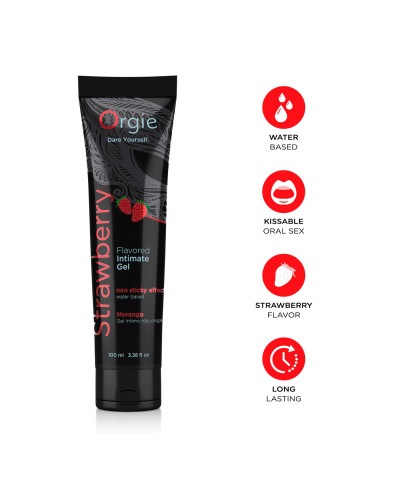Лубрикант на водній основі Orgie - Lube Tube Strawberry (100 мл) - Фото №3