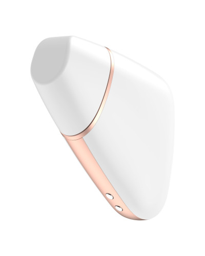 Вакуумный клиторальный стимулятор Satisfyer Love Triangle White с управлением через интернет - Фото №2
