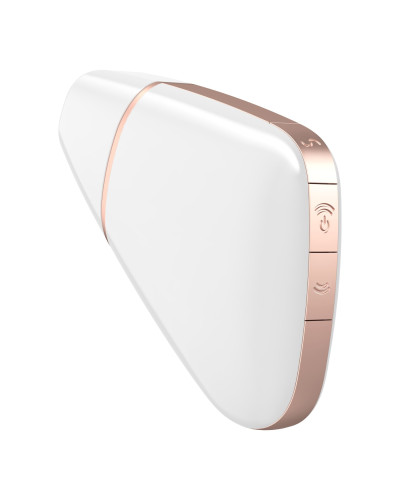 Вакуумный клиторальный стимулятор Satisfyer Love Triangle White с управлением через интернет - Фото №4