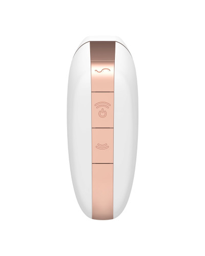 Вакуумный клиторальный стимулятор Satisfyer Love Triangle White с управлением через интернет - Фото №5