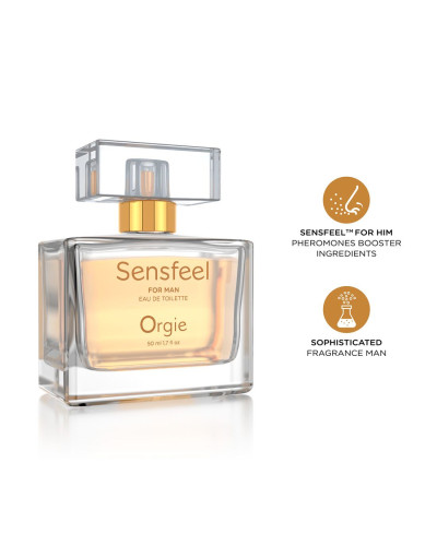 Чоловічі парфуми з феромонами Orgie – Sensfeel for Man (50 мл), цитрусово-деревний аромат - Фото №3