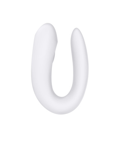 Смартвібратор для пар Satisfyer Double Joy White із широким кліторальним стимулятором - Фото №2