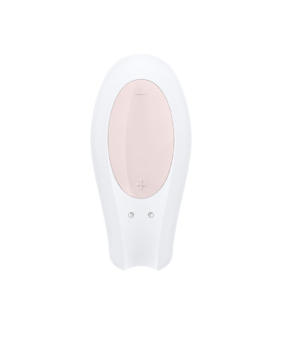 Смартвібратор для пар Satisfyer Double Joy White із широким кліторальним стимулятором - Фото №3