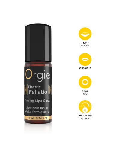 Стимулюючий блиск для губ Orgie - Electric Fellatio Lips Gloss (10 мл) - Фото №3