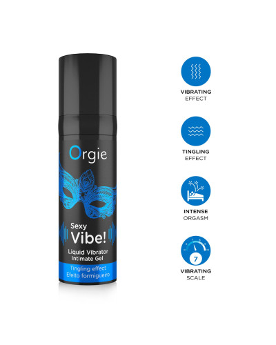 Рідкий вібратор Orgie - Sexy Vibe! Liquid Vibrator (15 мл) - Фото №3
