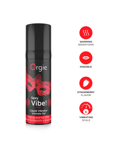 Рідкий вібратор Orgie - Sexy Vibe! Hot (15 мл) - Фото №3