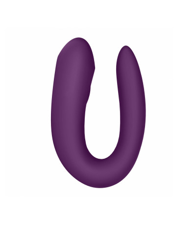 Смарт-вибратор для пар Satisfyer Double Joy Violet с широким клиторальным стимулятором - Фото №2