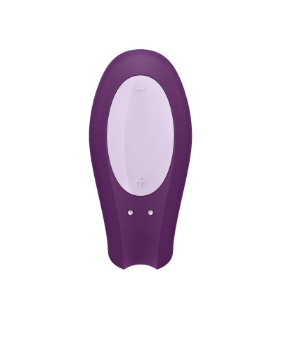 Смарт-вибратор для пар Satisfyer Double Joy Violet с широким клиторальным стимулятором - Фото №3