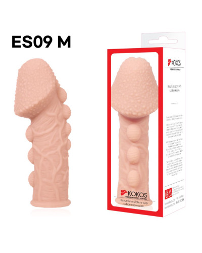 Насадка на член Kokos Extreme Sleeve ES.09 розмір M, потовщуюча, стимулюючий рельєф - Фото №3