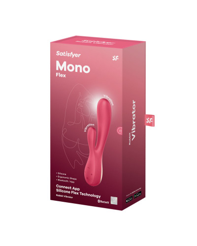 Смарт вибратор-кролик Satisfyer Mono Flex Red, 2 мотора, управление через интернет - Фото №4