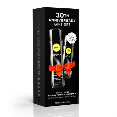 Ювілейний набір лубрикантів pjur 30th Anniversary Gift Set: Original 100 мл та Aqua 30 мл