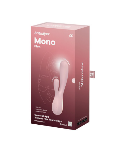 Смарт вібратор-кролик Satisfyer Mono Flex Mauve, 2 мотори, керування через інтернет - Фото №4