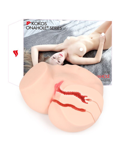 Мастурбатор Kokos 002 Hanna ONAHOLE Real Vagina Double Layer - Фото №6