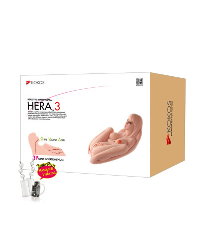 Мастурбатор Kokos Hera 3 2WayPlus з функцією масажу та вібрацією - Фото №10