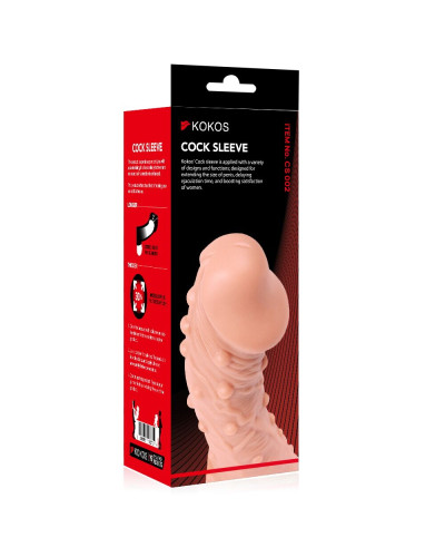 Насадка на член Kokos Cock Sleeve CS 002 M - Фото №3