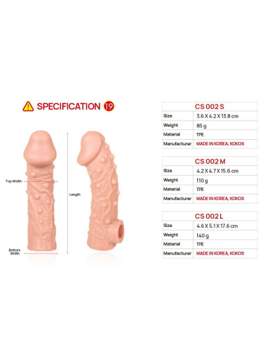 Насадка на член Kokos Cock Sleeve CS 002 M - Фото №5