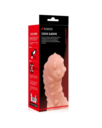 Насадка на член Kokos Cock Sleeve CS 003 M - Фото №3