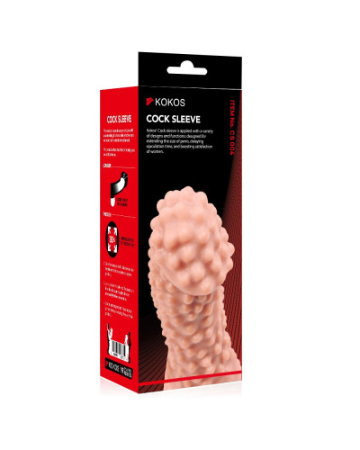 Насадка на член Kokos Cock Sleeve CS 004 M - Фото №3