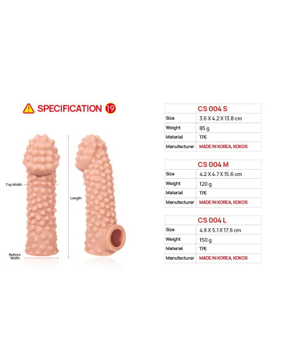 Насадка на член Kokos Cock Sleeve CS 004 M - Фото №5