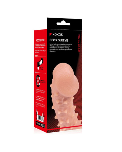 Насадка на член Kokos Cock Sleeve CS 005 L - Фото №3