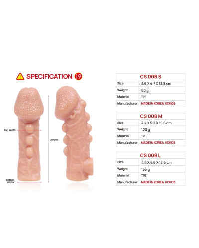 Насадка на член Kokos Cock Sleeve CS 008 L - Фото №7