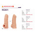Насадка на член Kokos Nude Sleeve NS 001 L - Фото №5