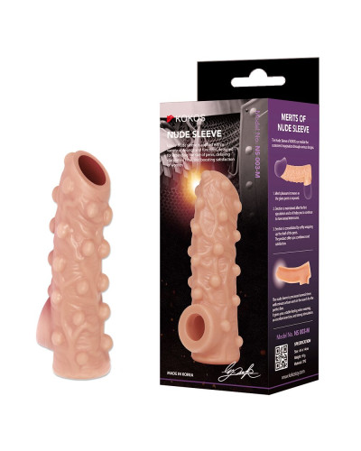 Насадка на член Kokos Nude Sleeve NS 003 M - Фото №3