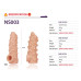 Насадка на член Kokos Nude Sleeve NS 003 M - Фото №4