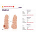 Насадка на член Kokos Nude Sleeve NS 004 L - Фото №4