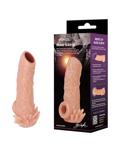 Насадка на член Kokos Nude Sleeve NS 005 M - Фото №2