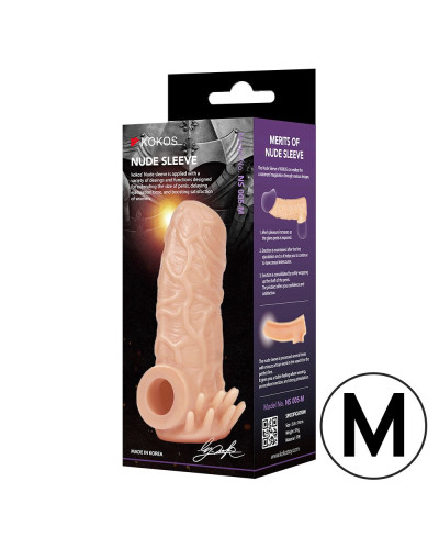 Насадка на член Kokos Nude Sleeve NS 005 M - Фото №3