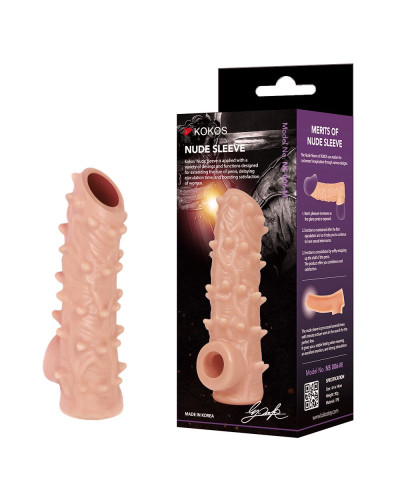 Насадка на член Kokos Nude Sleeve NS 006 M - Фото №2