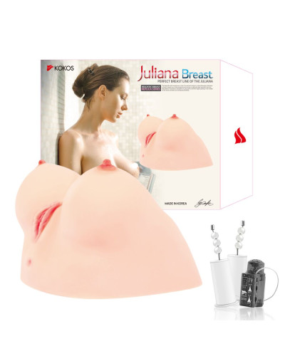 Мастурбатор Kokos Juilana Breast 2WayPlus с вибрацией и массажем - Фото №7