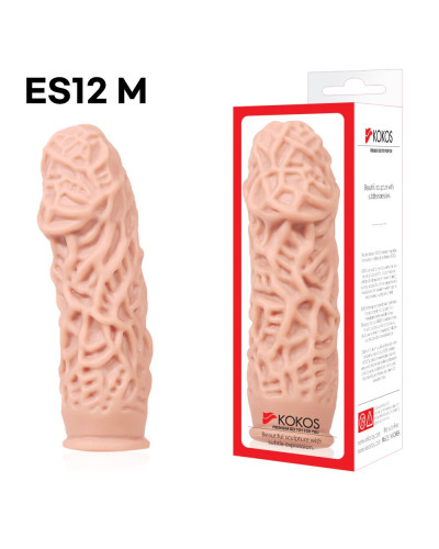 Насадка на член Kokos Extreme Sleeve ES,12, розмір M потовщуюча, стимулюючий рельєф - Фото №4