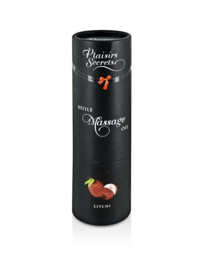 Масажна олія Plaisirs Secrets Litchi (59 мл) з афродизіаками, їстівна, подарункове паковання - Фото №3