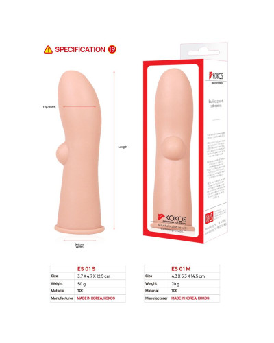 Насадка на член Kokos Extreme Sleeve ES.01 розмір S - Фото №4