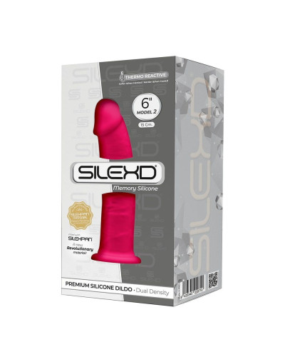 Фаллоимитатор SilexD Robby Pink (MODEL 2 size 6in), двухслойный, силикон+Silexpan, диаметр 3,5см - Фото №3