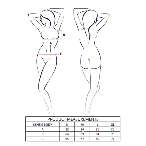 Боди Passion SENSIE BODY burgundy XL