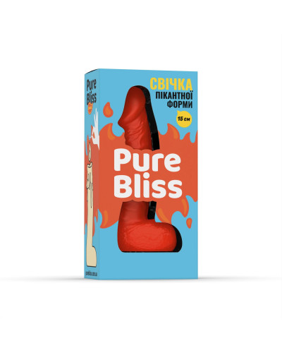 Свеча в виде члена Pure Bliss MINI Orange 15 см - Фото №5