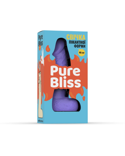 Свеча в виде члена Pure Bliss MINI Violet 15 см - Фото №6