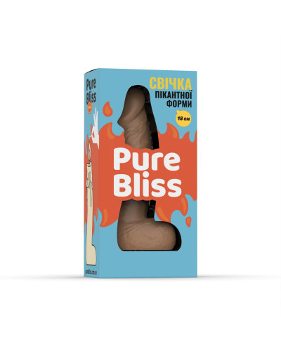 Свеча в виде члена Pure Bliss BIG Brown 18 см - Фото №6