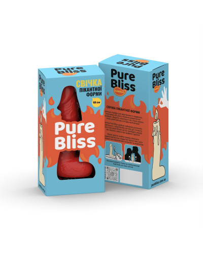 Свеча в виде члена Pure Bliss BIG Red 18 см - Фото №7