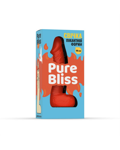 Свеча в виде члена Pure Bliss BIG Orange 18 см - Фото №5