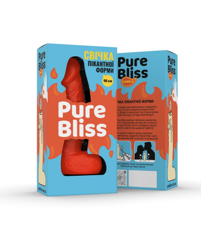 Свеча в виде члена Pure Bliss BIG Orange 18 см - Фото №6