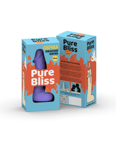 Свеча в виде члена Pure Bliss BIG Violet 18 см - Фото №7
