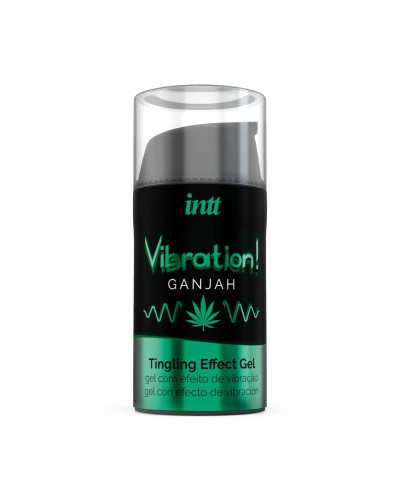 Жидкий вибратор Intt Vibration Ganjah (15 мл), густой гель, необычный вкус, действует до 30 минут - Фото №2