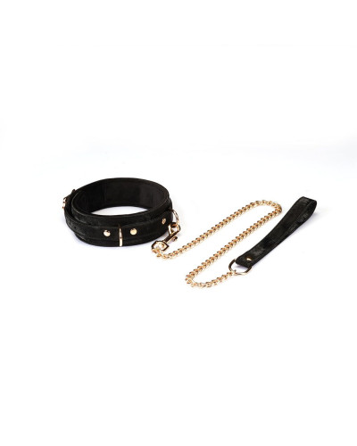 Нашийник з повідцем Liebe Seele Boudoir Amor Collar with Leash Black - Фото №1