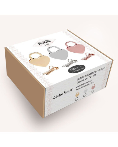 Замочек Liebe Seele Heart Shape Padlock Rose Gold (2 шт) - Фото №3